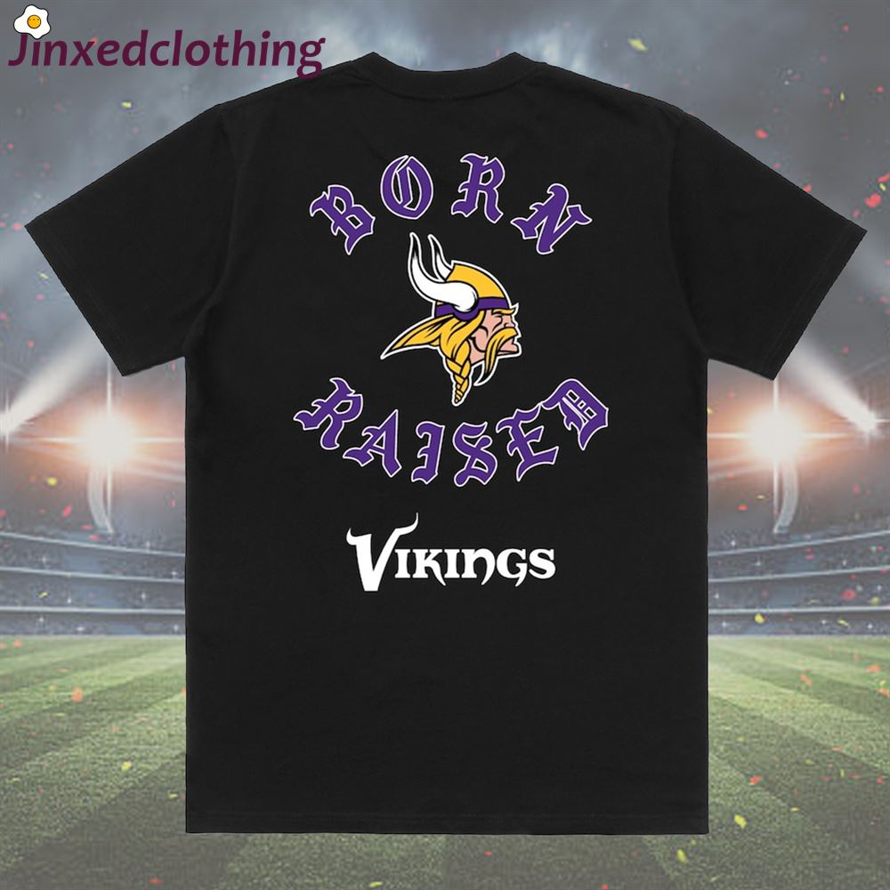 Official Minnesota Vikings Born X Raised T-shirt 